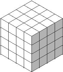 المكعب شكل ثلاثي الابعاد له 6 أوجه و8 رؤوس و12 حرف